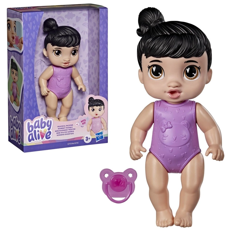 MUÑECA BABY ALIVE BEBE  DULCES SUEÑOS CABELLO NEGRO - 4