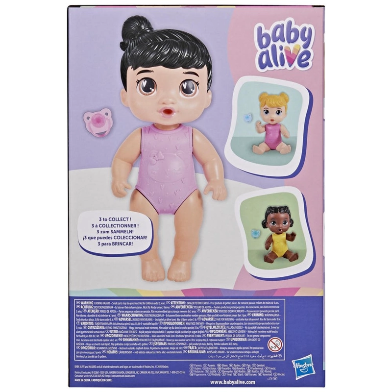 MUÑECA BABY ALIVE BEBE  DULCES SUEÑOS CABELLO NEGRO - 6
