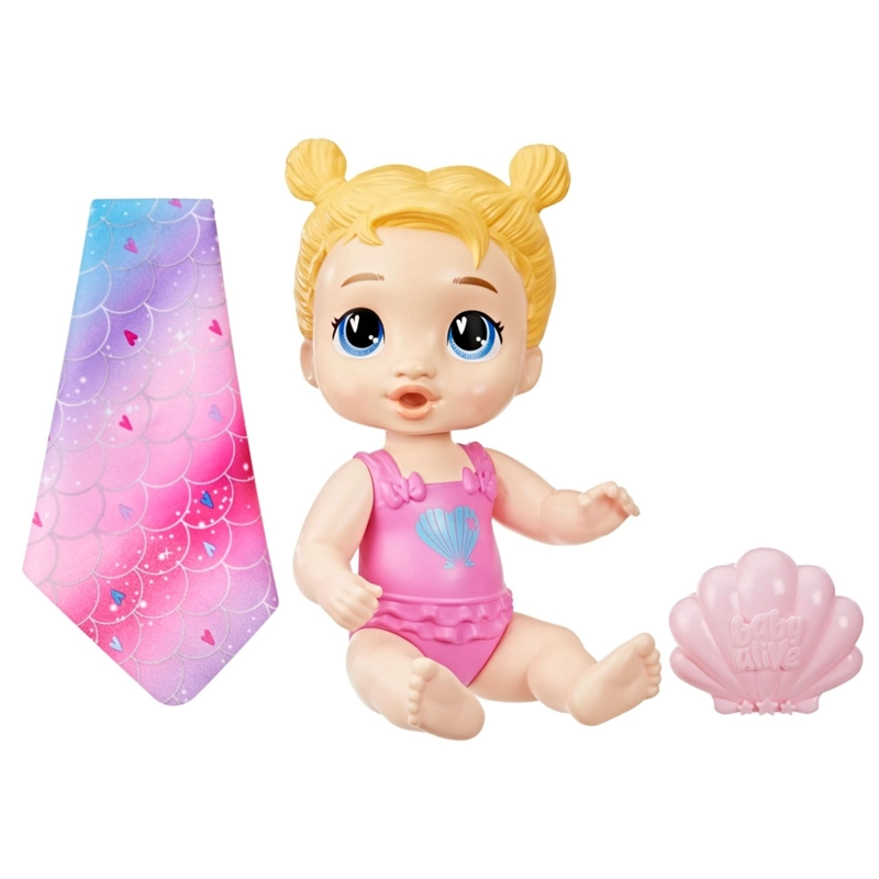 MUÑECA BABY ALIVE CHAPUZON DE SIRENA HARPER HUGS - 1