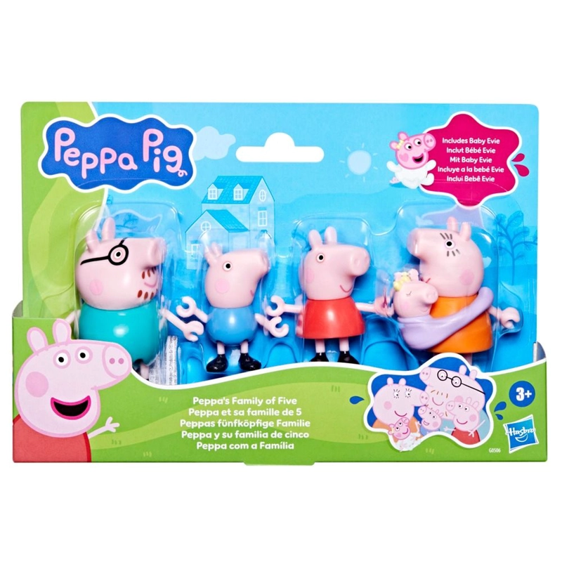 MUÑECA PEPPA PIG SET DE FIGURAS PEPPA Y SU FAMILIA DE CINCO - 1