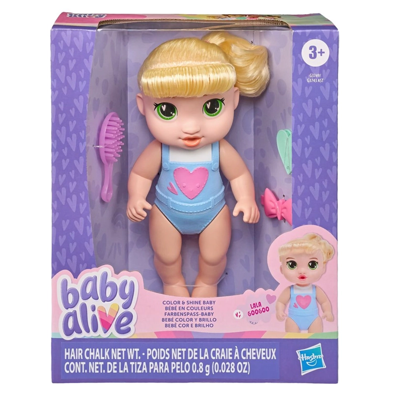 MUÑECA BABY ALIVE BEBE  PEINA Y JUEGA CABELLO RUBIO - 2