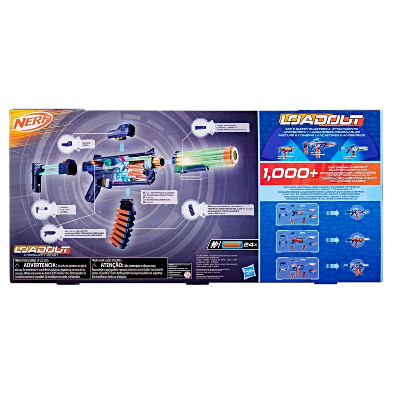 LANZADOR DE DARDOS NERF LOADOUT CYBERLIGHT GHOST - 4