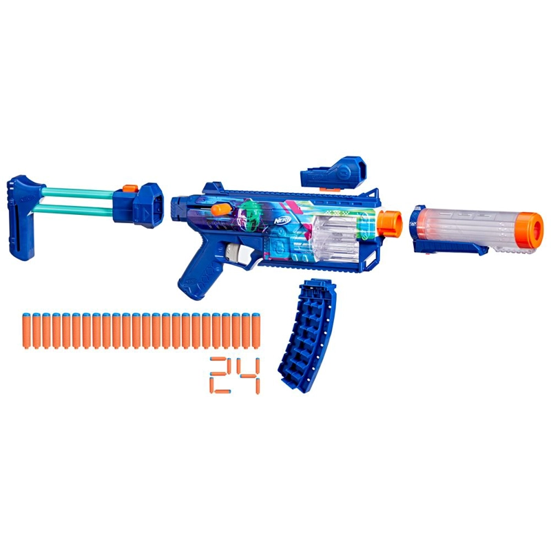 LANZADOR DE DARDOS NERF LOADOUT CYBERLIGHT GHOST - 5