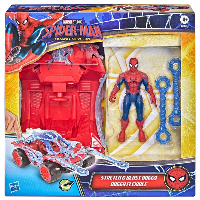 SET DE FIGURA SPIDERMAN ACTIONVERSE STRETCH & BLAST BUGGY - 1