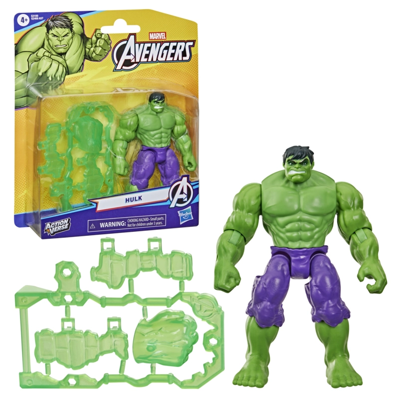 FIGURA DE ACCION MARVEL ACTIONVERSE HULK ROJO - 3