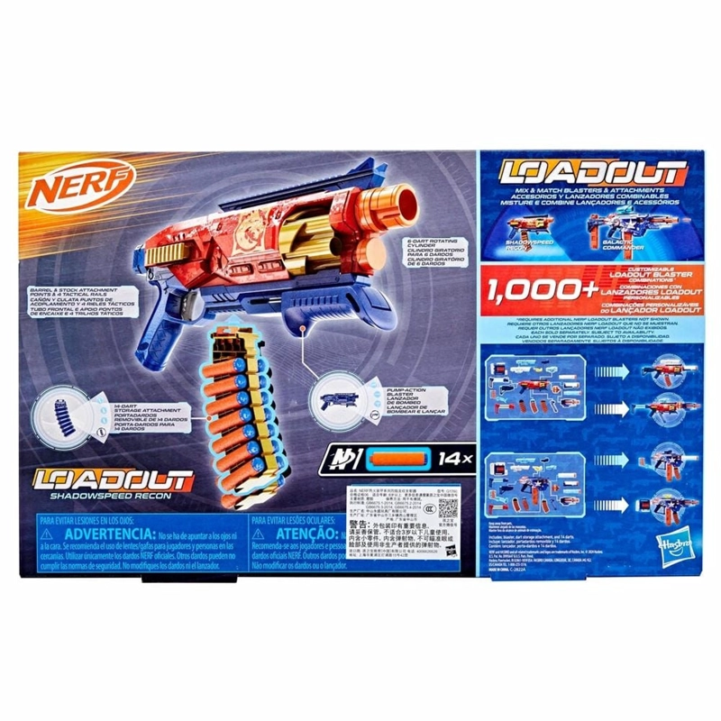 LANZADOR DE DARDOS NERF LOADOUT SHADOWSPEED RECON - 3