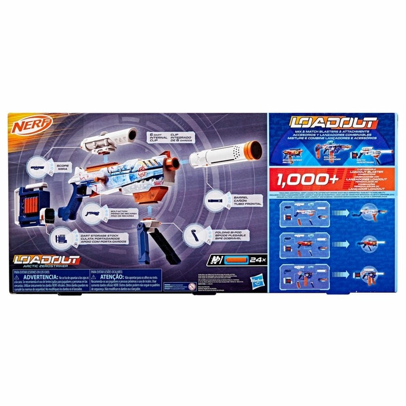 LANZADOR DE DARDOS NERF LOADOUT ARCTIC ZEROSTRIKER - 4