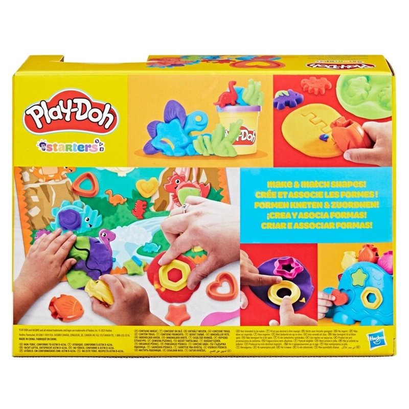 SET DE MASAS MOLDEABLES PLAY-DOH STARTERS DINOSAURIO FORMAS Y COLORES - 4