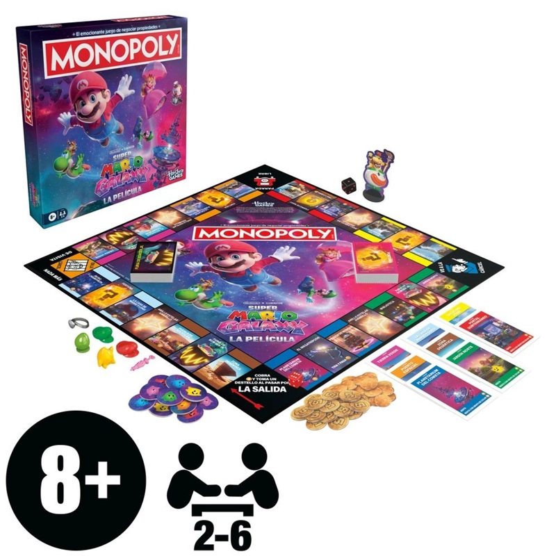 JUEGO DE MESA MONOPOLY SUPER MARIO GALAXY - 7