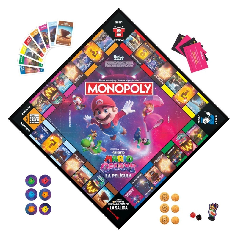 JUEGO DE MESA MONOPOLY SUPER MARIO GALAXY - 9