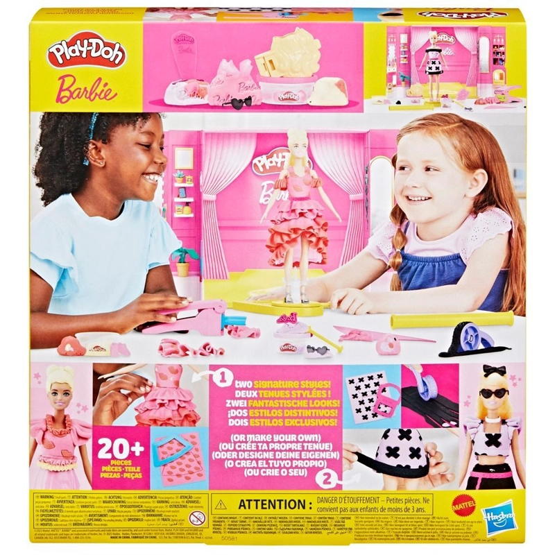 SET DE MASA MOLDEABLE PLAY DOH BARBIE CREA ROPA PARA MUÑECAS - 4