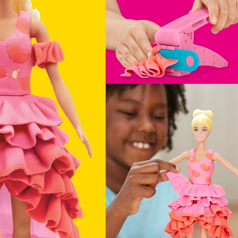 SET DE MASA MOLDEABLE PLAY DOH BARBIE CREA ROPA PARA MUÑECAS - 6