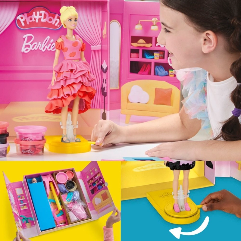 SET DE MASA MOLDEABLE PLAY DOH BARBIE CREA ROPA PARA MUÑECAS - 7