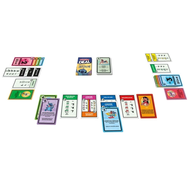 JUEGO DE MESA MONOPOLY DEAL EDICION DISNEY STITCH - 2