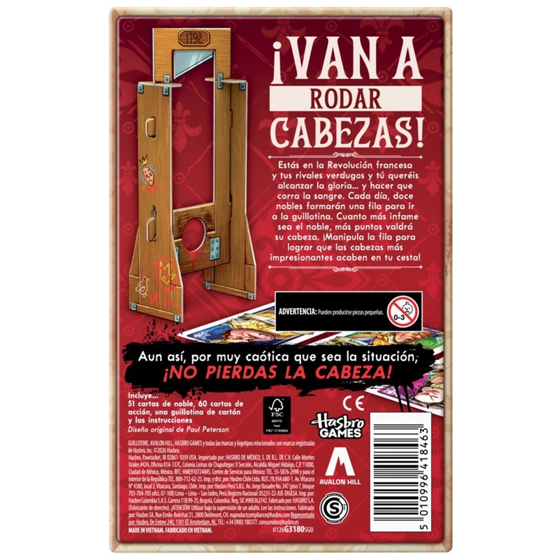 JUEGO DE CARTAS HASBRO GAMES GUILLOTINE - 4