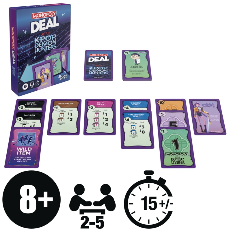 JUEGO DE CARTAS MONOPOLY DEAL KPOP DEMON HUNTERS - 4