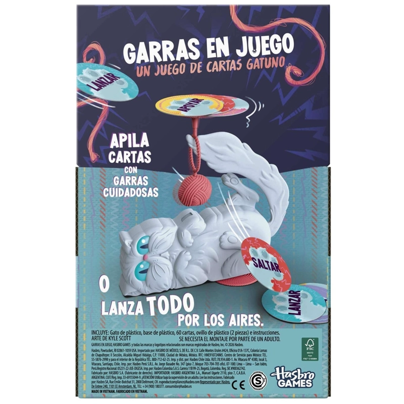 JUEGO DE CARTAS HASBRO GAMES THROWING PAWS - 4
