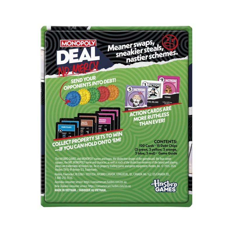 JUEGO DE CARTAS HASBRO GAMING MONOPOLY DEAL NO MERCY - 4