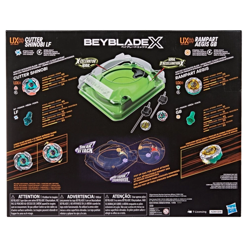 TROMPO BEYBLADE BEYBLADE X SET DE BATALLA SNEAK ATTACK - 4
