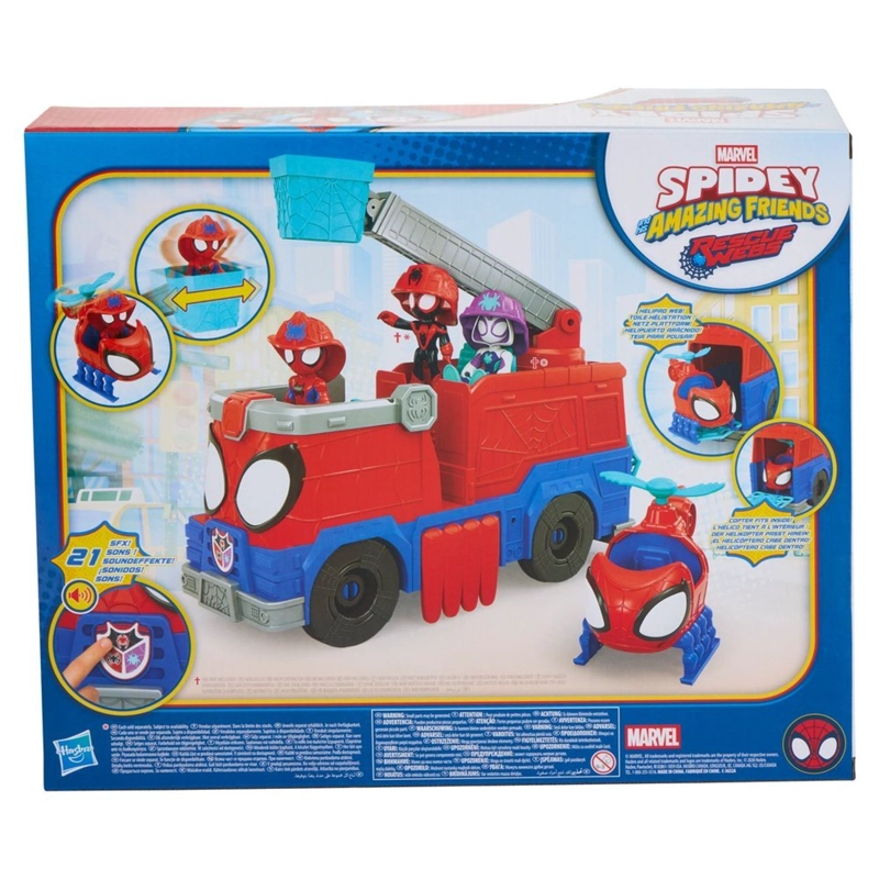 SET FIGURA SPIDEY RESCUE-WEBS CAMION DE BOMBEROS - 3