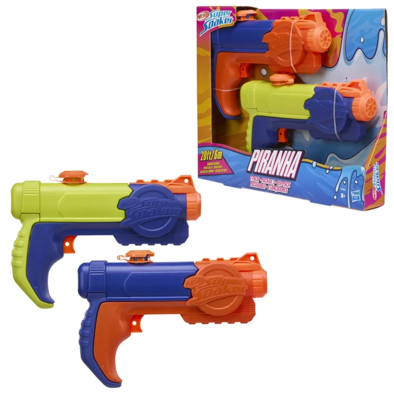 LANZADOR DE AGUA SUPER SOAKER PIRANHA PACK DOBLE - 3