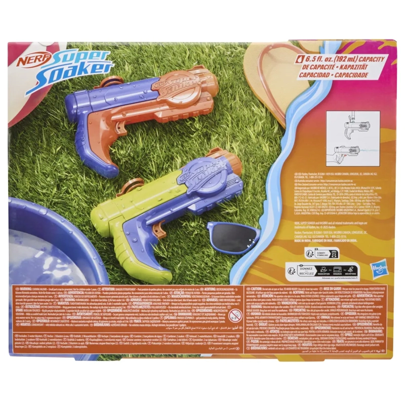 LANZADOR DE AGUA SUPER SOAKER PIRANHA PACK DOBLE - 4