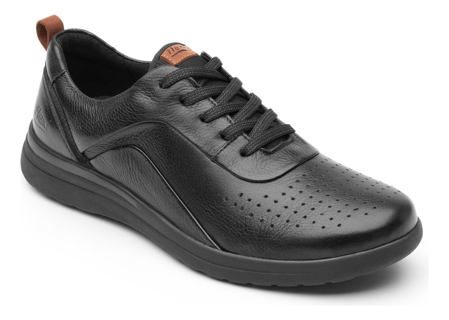 ZAPATILLAS MUJER FLEXI URBANAS NEGRO TRAVIATA CUERO - 1