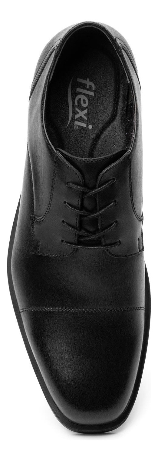 ZAPATO FLEXI HOMBRE CUERO COOK NEGRO - 6