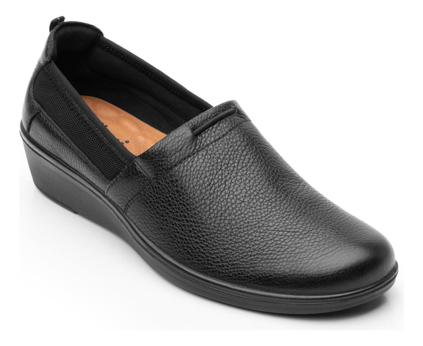 ZAPATO FLEXI MUJER CUERO CASTAÑA NEGRO - 1