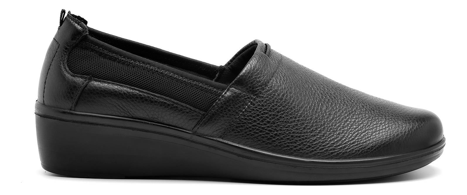 ZAPATO FLEXI MUJER CUERO CASTAÑA NEGRO - 2