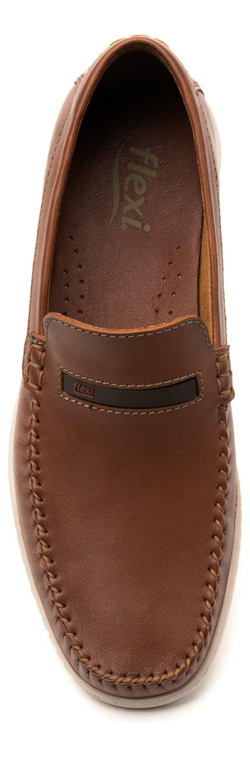 MOCASINES HOMBRE FLEXI CUERO CAFÉ BARBADOS - 6