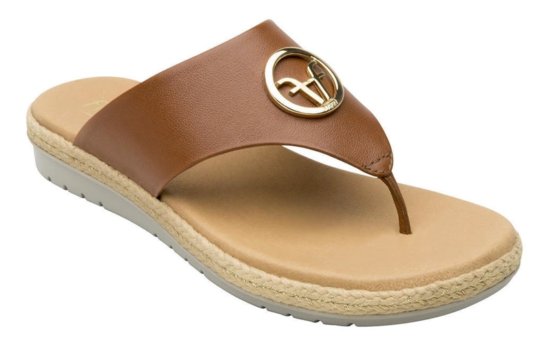 SANDALIAS MUJER FLEXI CUERO CAFÉ PEONIA - 2
