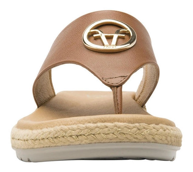 SANDALIAS MUJER FLEXI CUERO CAFÉ PEONIA - 6