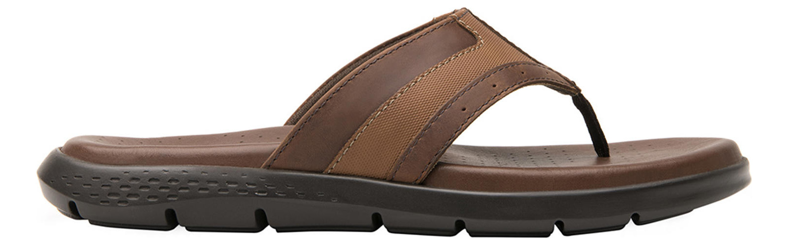 SANDALIAS HOMBRE FLEXI CUERO CAFÉ ODIN - 1