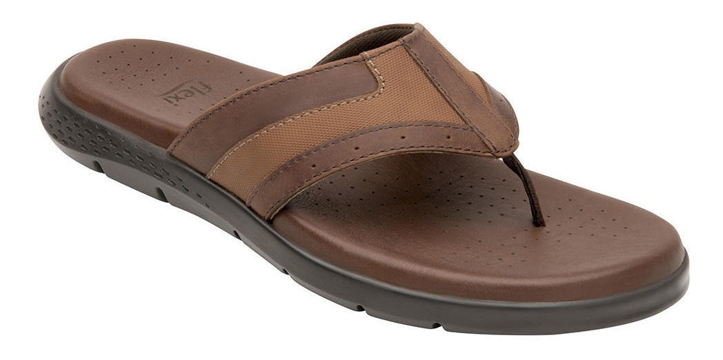 SANDALIAS HOMBRE FLEXI CUERO CAFÉ ODIN - 2