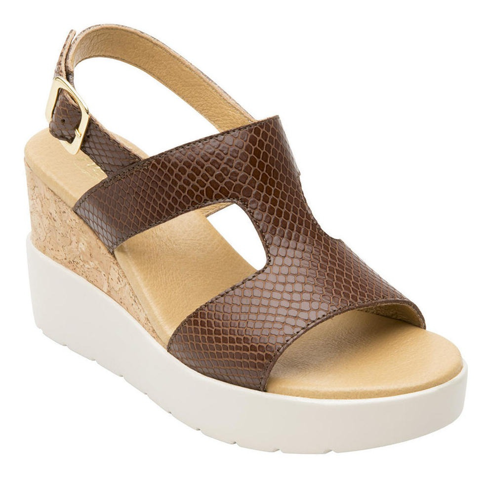 SANDALIAS MUJER FLEXI CUERO FETUCCINI 107303BROWN - 1