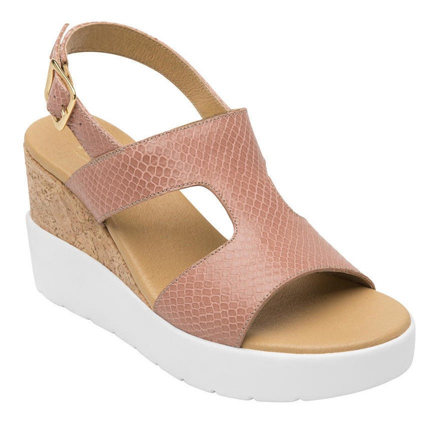 SANDALIAS MUJER FLEXI CUERO ROSA FETUCCINI - 2