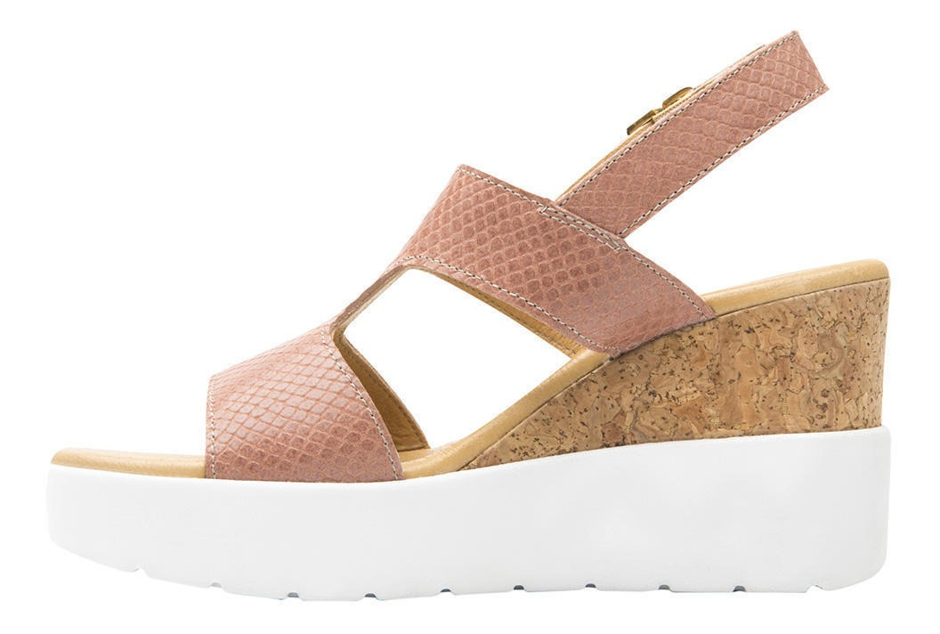 SANDALIAS MUJER FLEXI CUERO ROSA FETUCCINI - 3