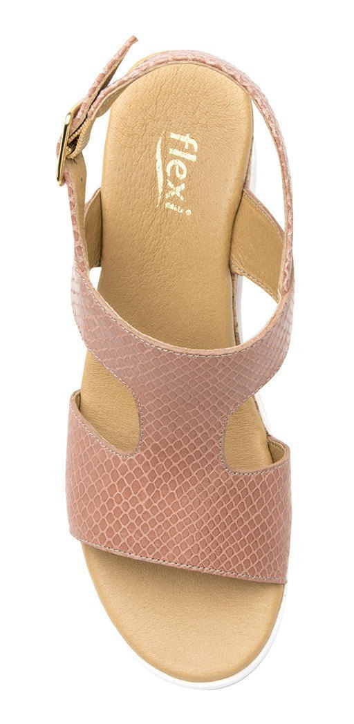 SANDALIAS MUJER FLEXI CUERO ROSA FETUCCINI - 7