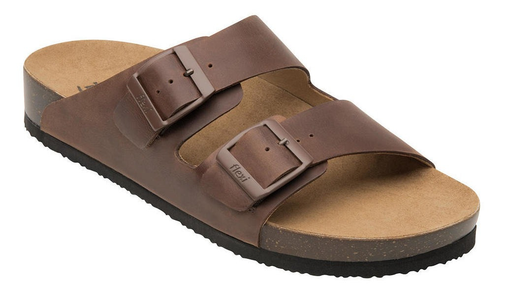 SANDALIAS HOMBRE FLEXI CUERO MARRAKECH 404203MARRON - 1