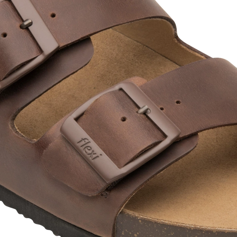 SANDALIAS HOMBRE FLEXI CUERO MARRAKECH 404203MARRON - 2