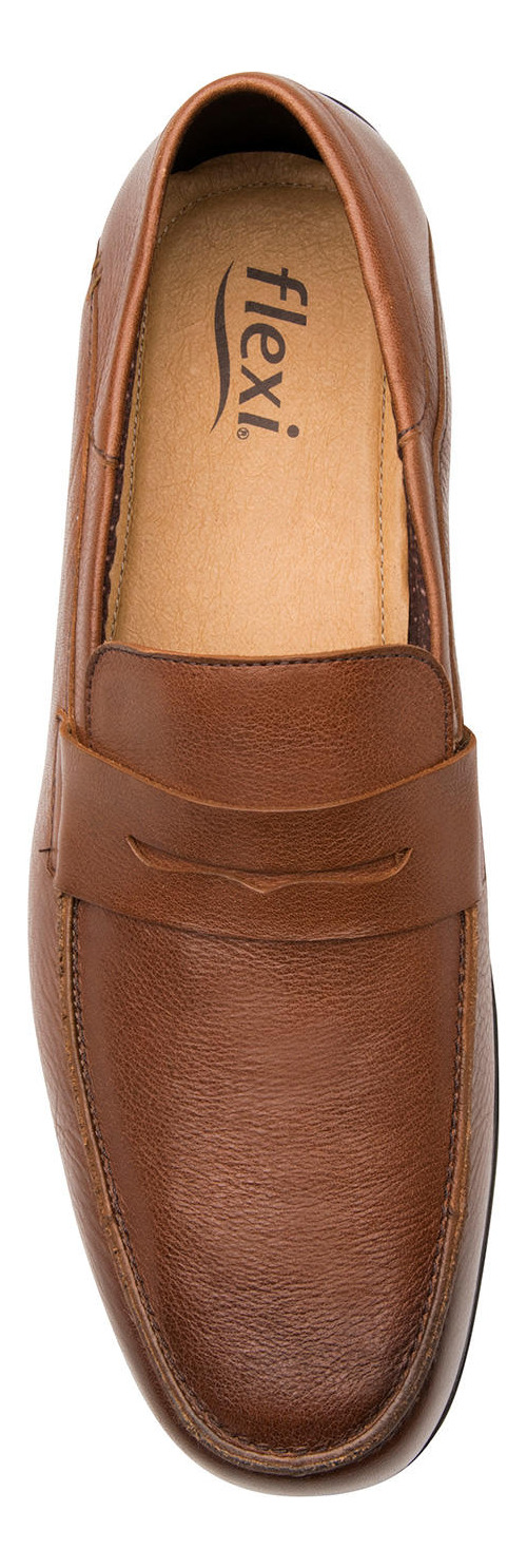 MOCASINES HOMBRE FLEXI CUERO CAFE COS - 6