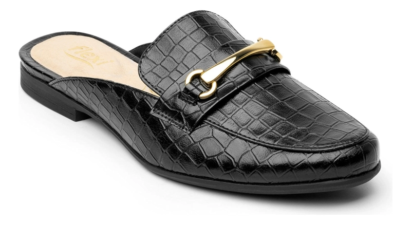 MOCASINES MUJER FLEXI CUERO NEGRO YULI - 2