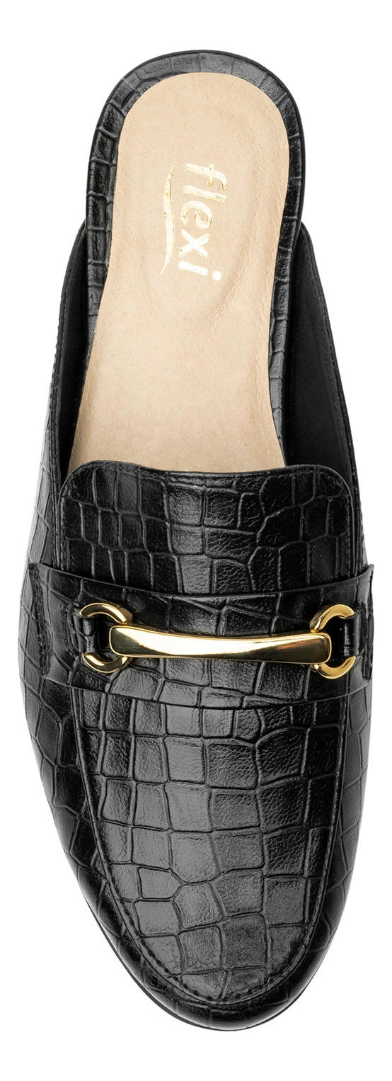 MOCASINES MUJER FLEXI CUERO NEGRO YULI - 6