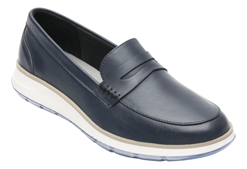 ZAPATILLAS MUJER FLEXI URBANAS AZUL CUERO ROSAURA - 1