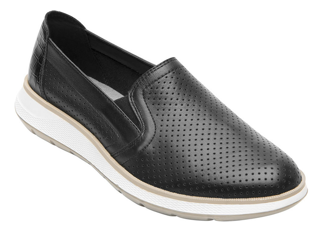 ZAPATILLAS MUJER FLEXI URBANAS NEGRO CUERO ROSAURA - 1