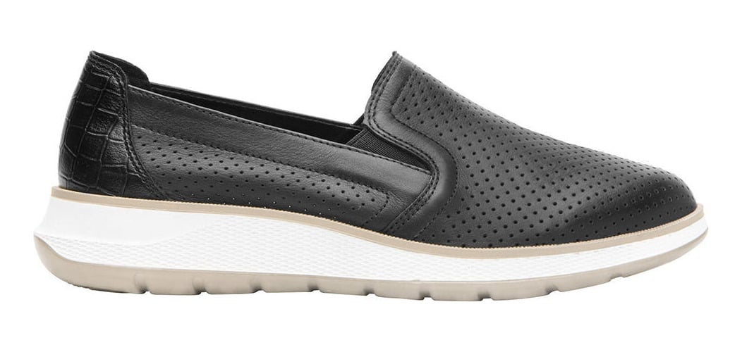 ZAPATILLAS MUJER FLEXI URBANAS NEGRO CUERO ROSAURA - 3