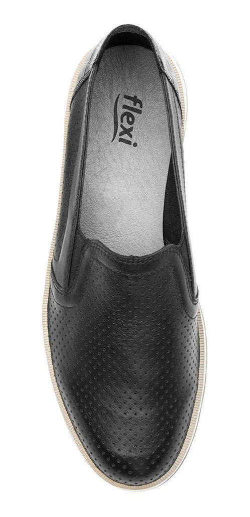 ZAPATILLAS MUJER FLEXI URBANAS NEGRO CUERO ROSAURA - 7