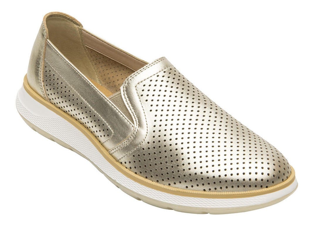 ZAPATILLAS MUJER FLEXI URBANAS DORADO CUERO ROSAURA - 1