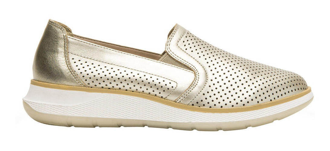 ZAPATILLAS MUJER FLEXI URBANAS DORADO CUERO ROSAURA - 3